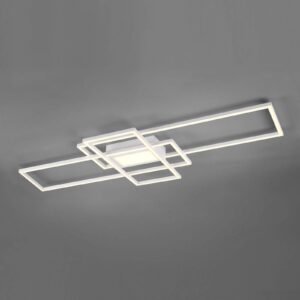 Plafonnier LED Trio Lighting Irvine blanc mat, température de couleur de 3 000 à 6 500 K